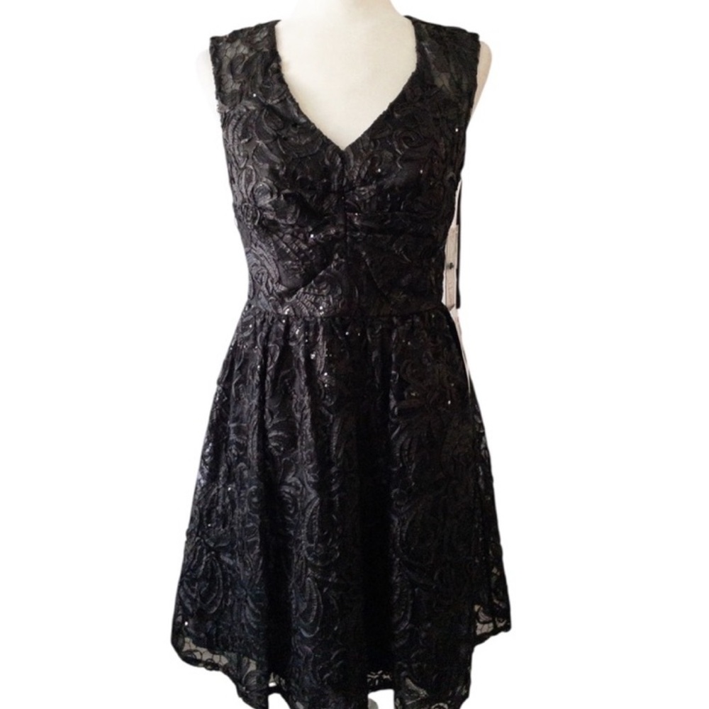 Chic Decode 1.8 Black Lace  and Sequin Dress -NWOT